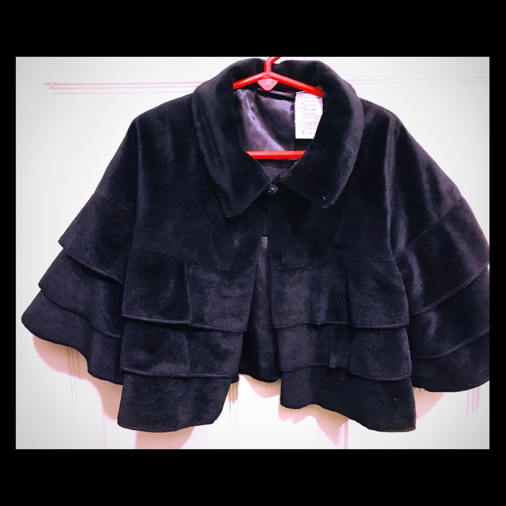 Girls Velvety Fancy Pea Coat, Size 7/8 (Medium)